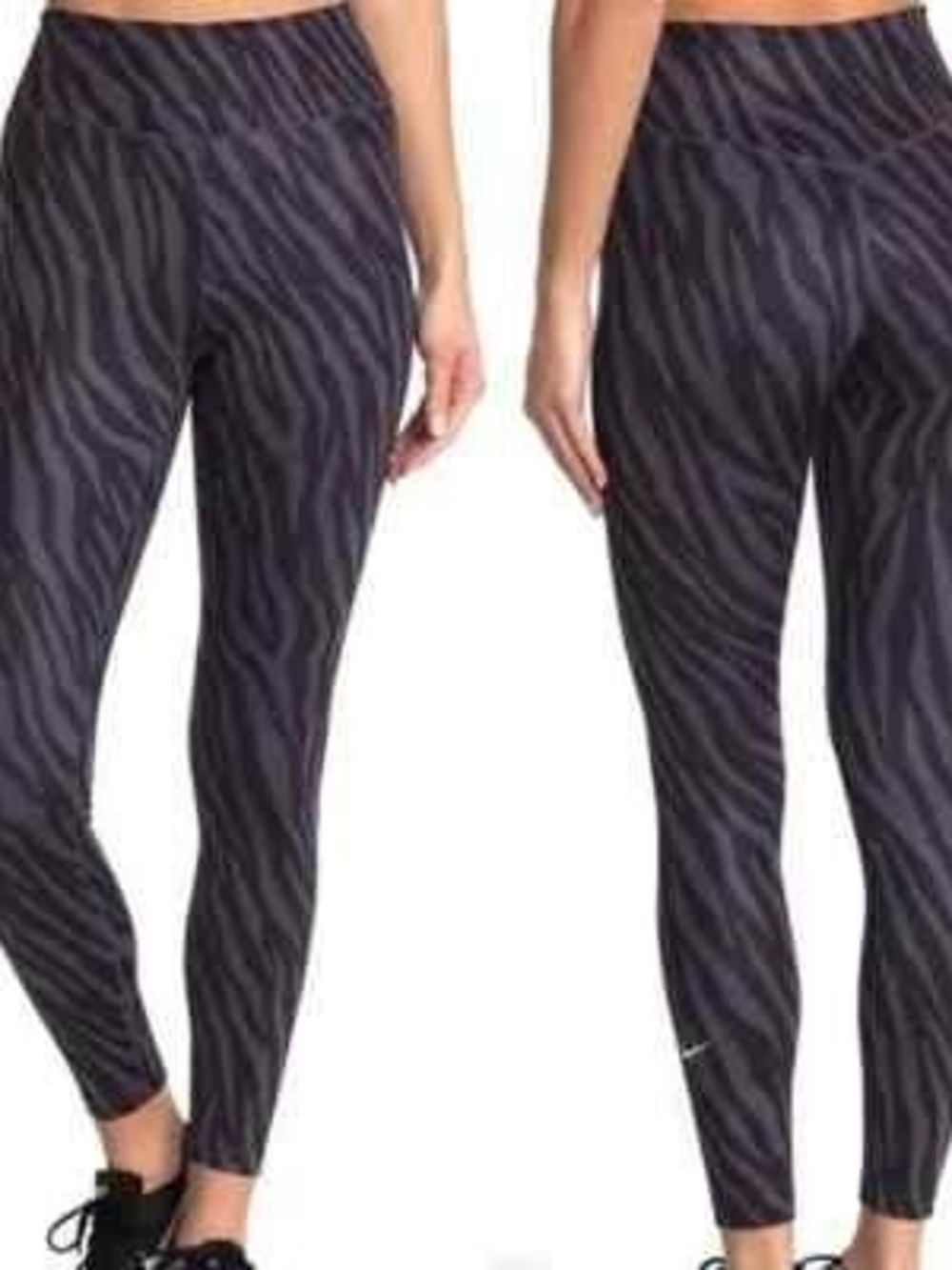 Nike Purple and Black Zebra Print Tight Dry Fit 7/8 Leggings NWT